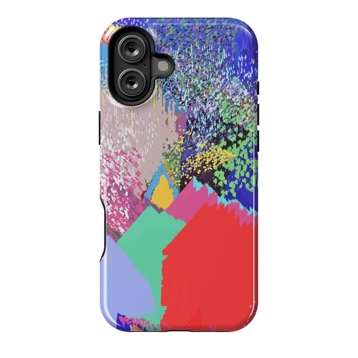 iPhone 16 Plus StrongFit Modern Life, Abstract Contemporary Graphic Design, Eclectic Colorful Shapes by Uma Prabhakar Gokhale