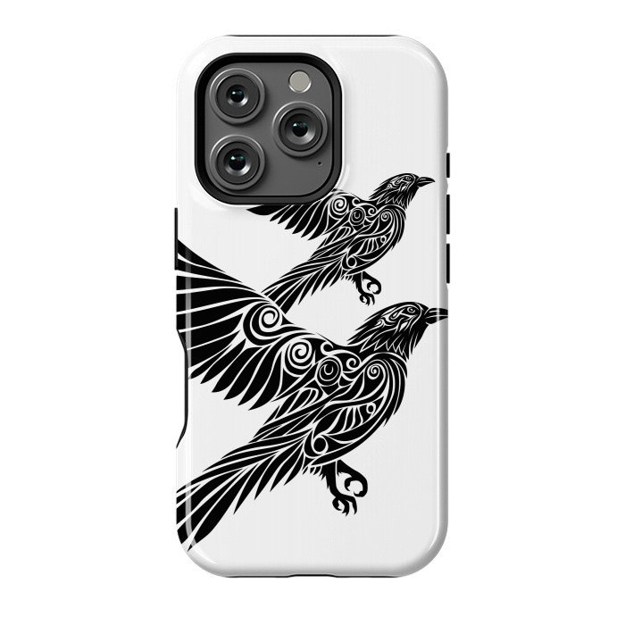 iPhone 16 Pro StrongFit Crow flying tribal by Alberto