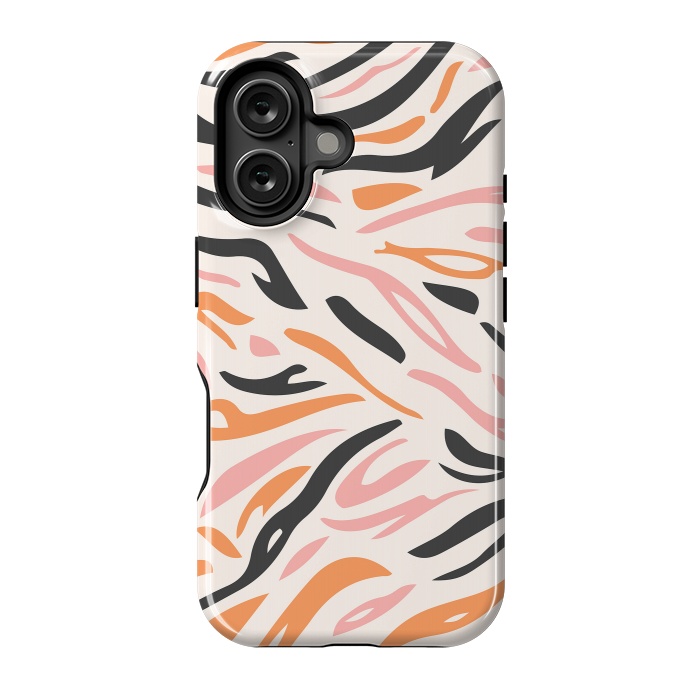 iPhone 16 StrongFit Colorful Tiger Print by ArtPrInk