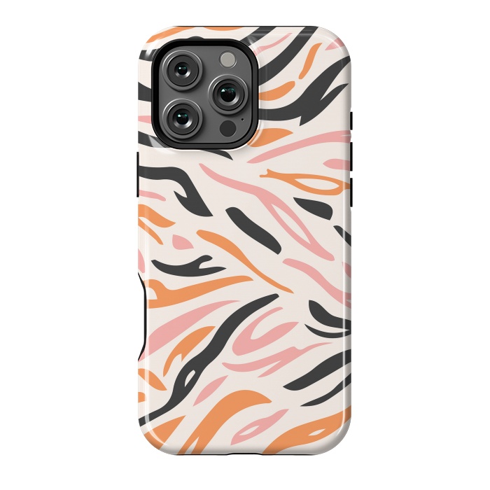 iPhone 16 Pro Max StrongFit Colorful Tiger Print by ArtPrInk