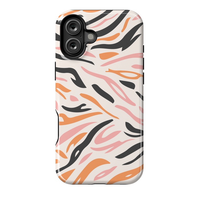 iPhone 16 Plus StrongFit Colorful Tiger Print by ArtPrInk