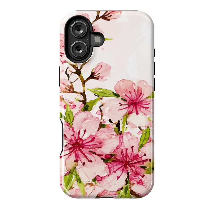 iPhone 16 Plus StrongFit Watercolor Spring Flowers by Bledi