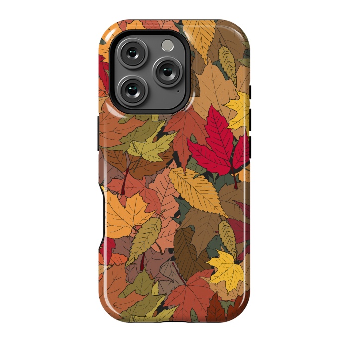 iPhone 16 Pro StrongFit Colorful autumn leaves by Bledi