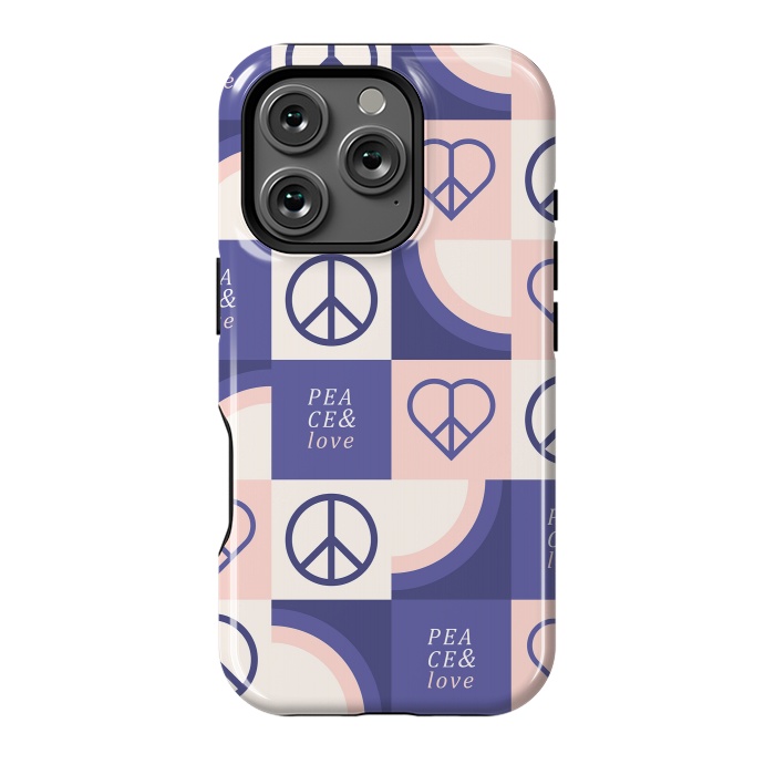 iPhone 16 Pro StrongFit Peace & Love Pattern by ArtPrInk