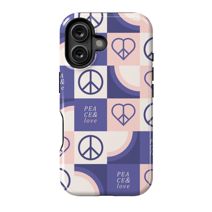 iPhone 16 StrongFit Peace & Love Pattern by ArtPrInk