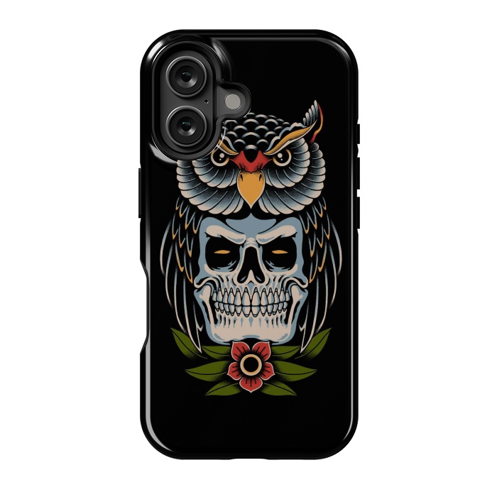 iPhone 16 StrongFit Owl Skull by Afif Quilimo