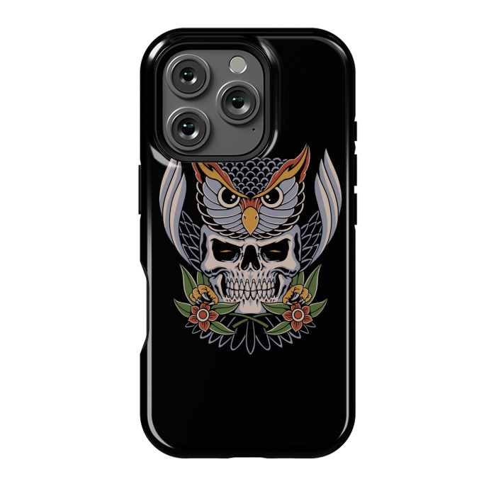 iPhone 16 Pro StrongFit Owl Skull 1 by Afif Quilimo