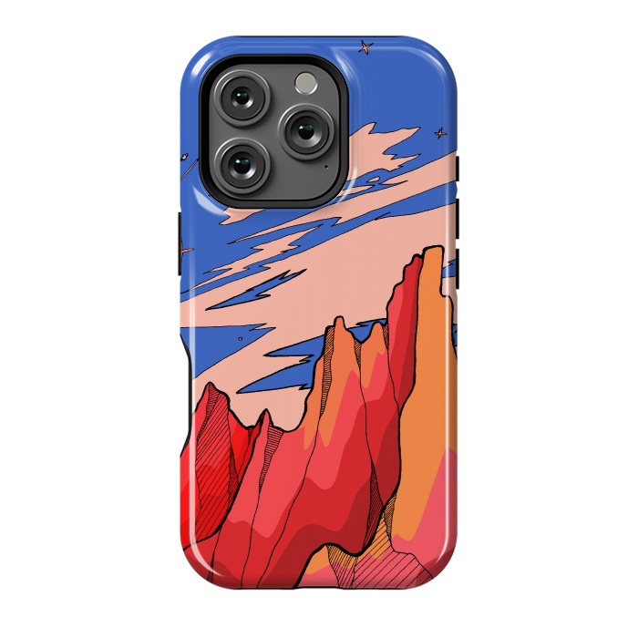 iPhone 16 Pro StrongFit Blossom red mountain  by Steve Wade (Swade)