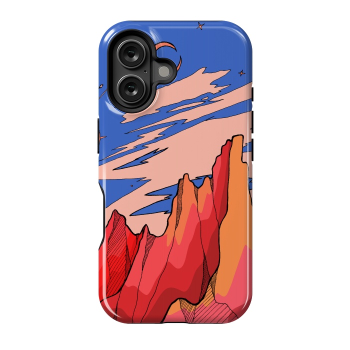 iPhone 16 StrongFit Blossom red mountain  by Steve Wade (Swade)