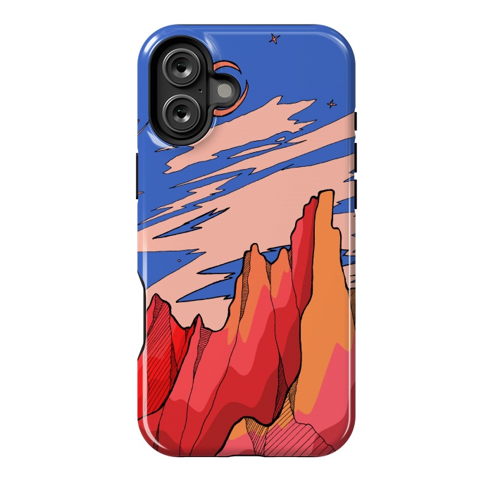 iPhone 16 Plus StrongFit Blossom red mountain  by Steve Wade (Swade)