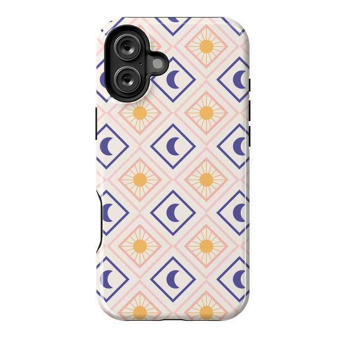 iPhone 16 Plus StrongFit Sun & Moon Tiles by ArtPrInk