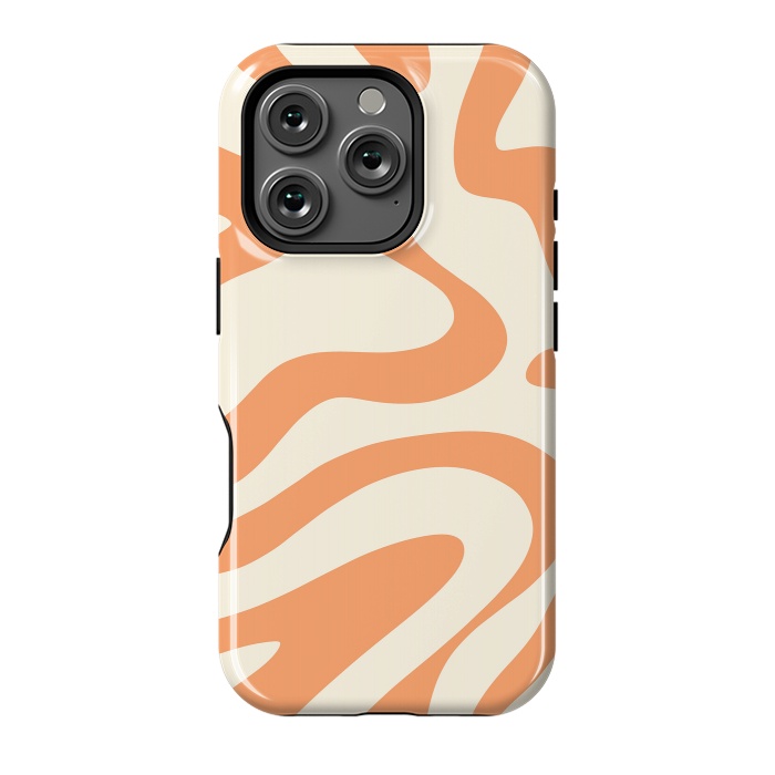 iPhone 16 Pro StrongFit Liquid Retro Groovy Orange by ArtPrInk