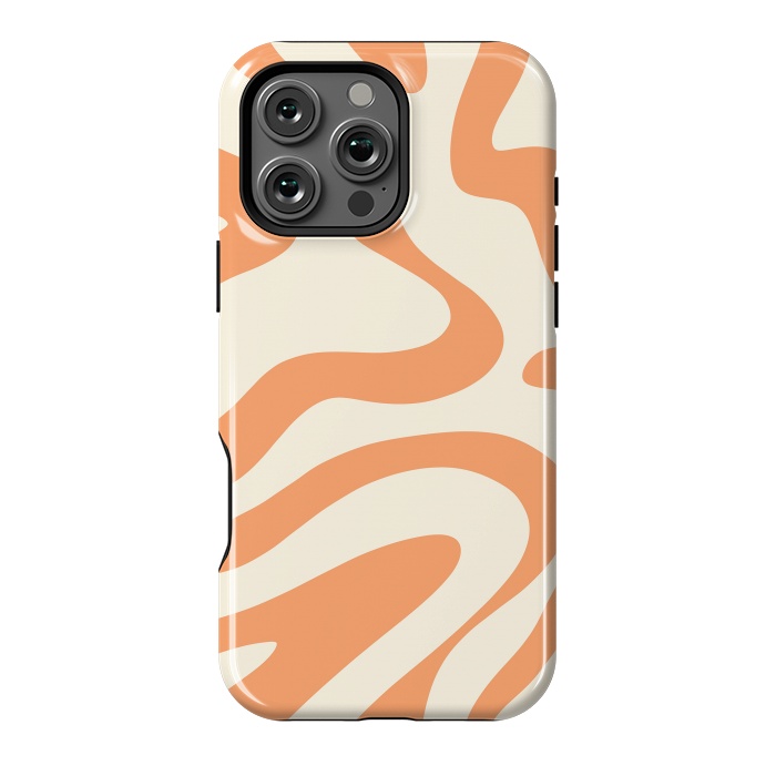 iPhone 16 Pro Max StrongFit Liquid Retro Groovy Orange by ArtPrInk