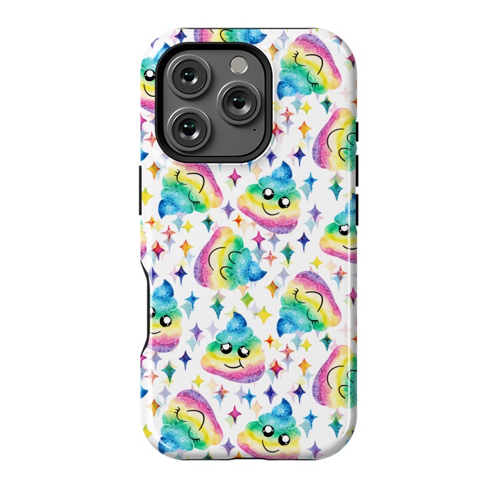 iPhone 16 Pro StrongFit Rainbow Poop by gingerlique