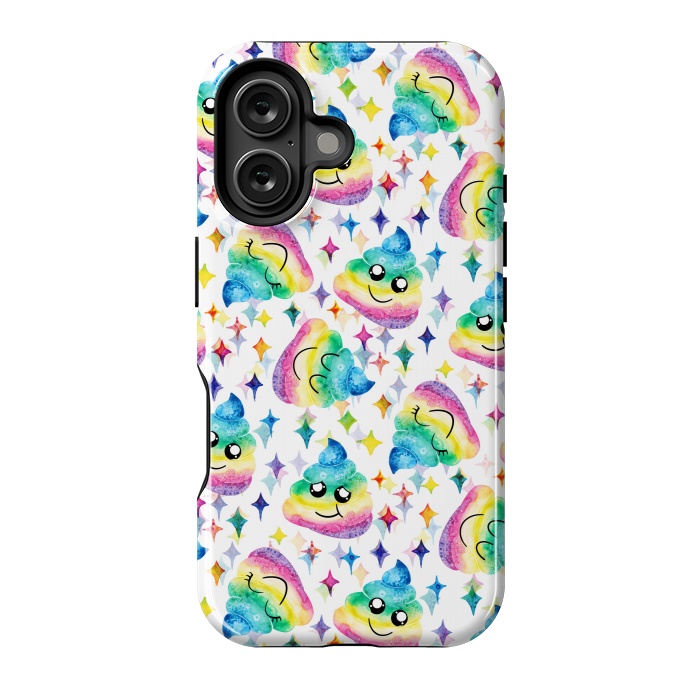 iPhone 16 StrongFit Rainbow Poop by gingerlique