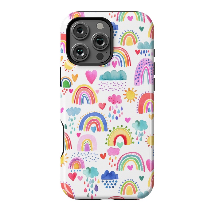 iPhone 16 Pro Max StrongFit Lovely Colorful Rainbows by Ninola Design