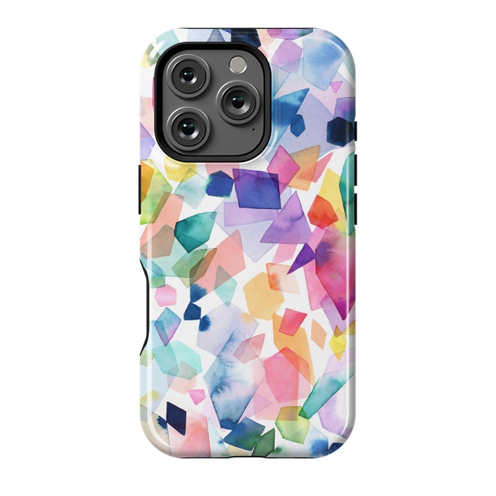 iPhone 16 Pro StrongFit Colorful Crystals and Gems by Ninola Design