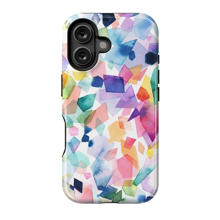 iPhone 16 StrongFit Colorful Crystals and Gems by Ninola Design