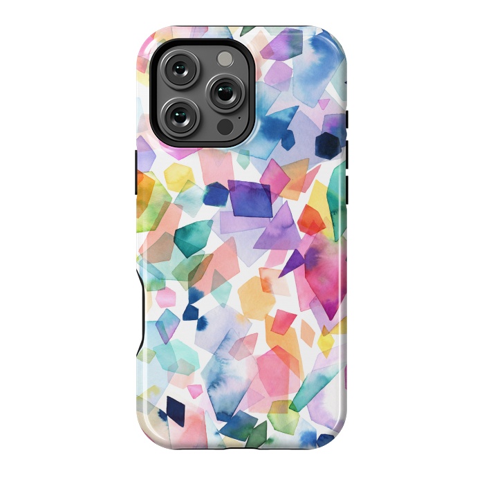 iPhone 16 Pro Max StrongFit Colorful Crystals and Gems by Ninola Design