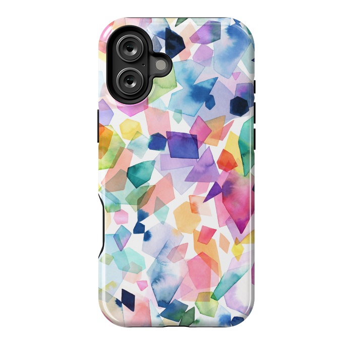 iPhone 16 Plus StrongFit Colorful Crystals and Gems by Ninola Design