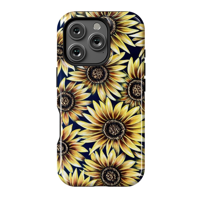 iPhone 16 Pro StrongFit Sunflowers by Denise Cassidy Wood