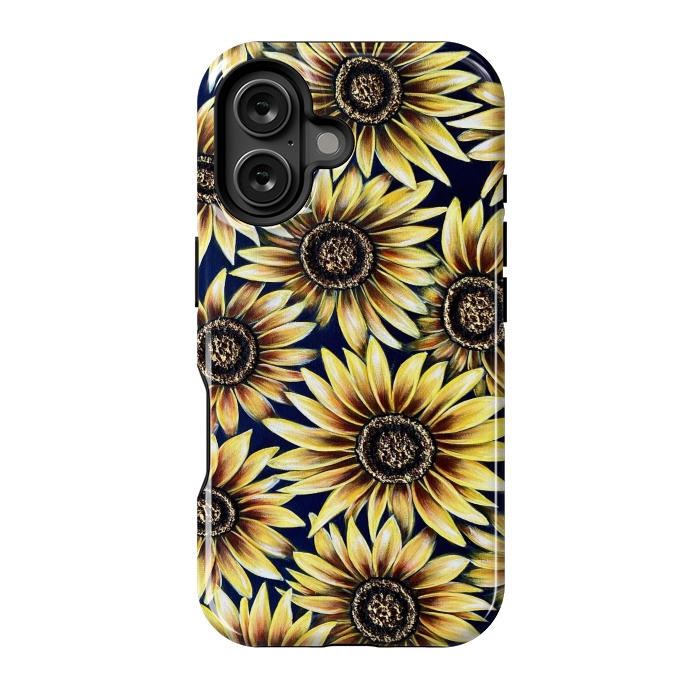 iPhone 16 StrongFit Sunflowers by Denise Cassidy Wood