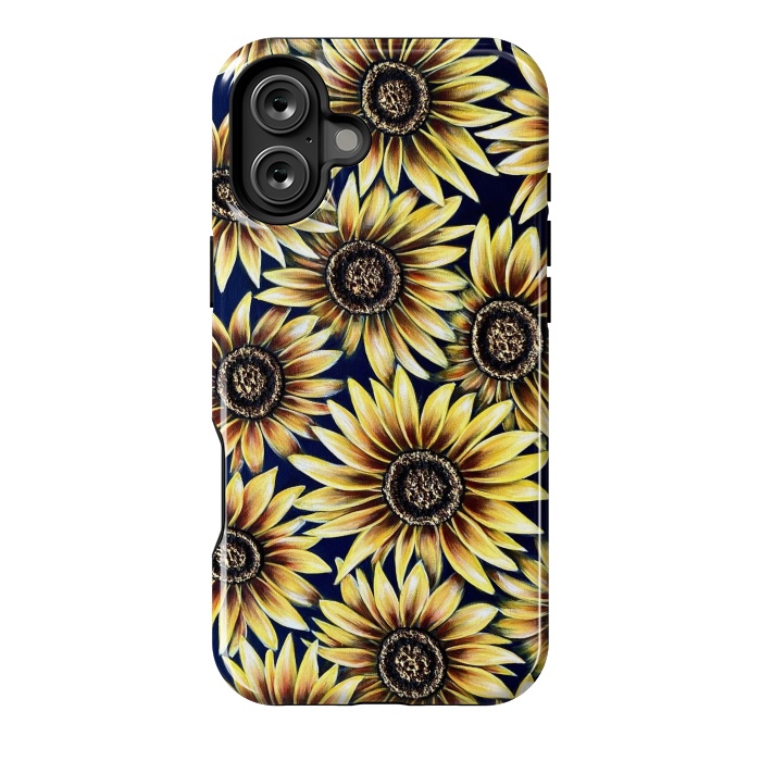 iPhone 16 Plus StrongFit Sunflowers by Denise Cassidy Wood