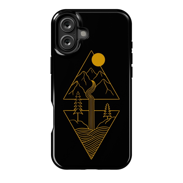 iPhone 16 Plus StrongFit Nature minimal golden by Coffee Man