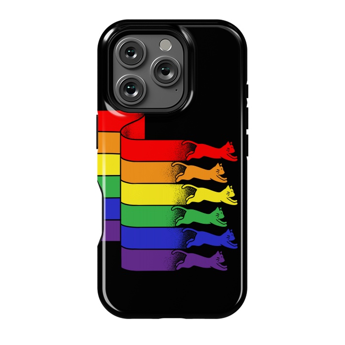 iPhone 16 Pro StrongFit Cats Rainbow flag by Coffee Man