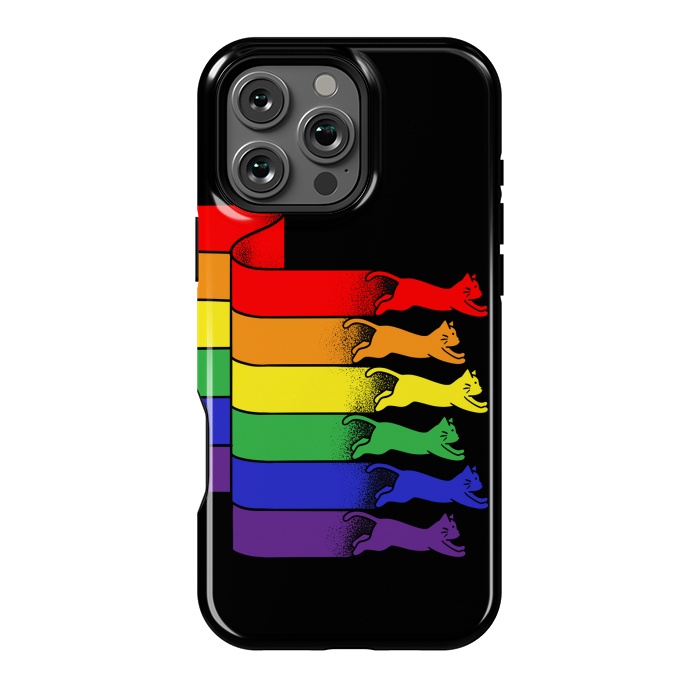 iPhone 16 Pro Max StrongFit Cats Rainbow flag by Coffee Man