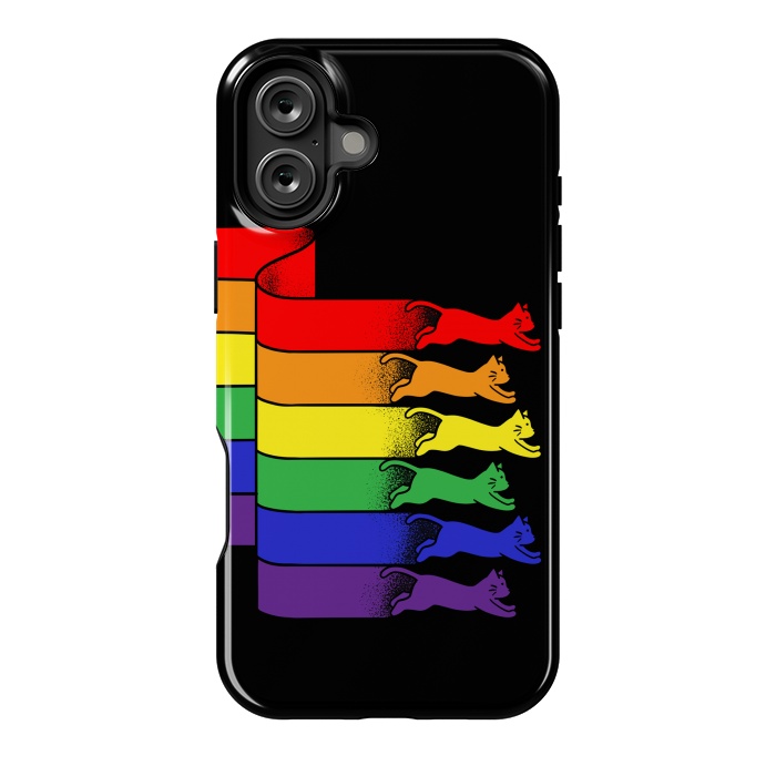 iPhone 16 Plus StrongFit Cats Rainbow flag by Coffee Man