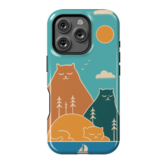 iPhone 16 Pro StrongFit Cats mountains nature by Coffee Man