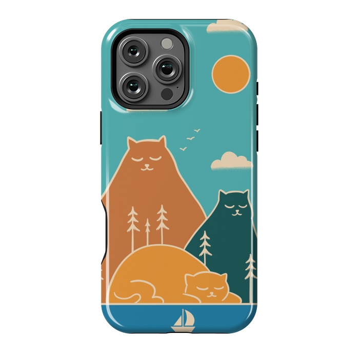 iPhone 16 Pro Max StrongFit Cats mountains nature by Coffee Man