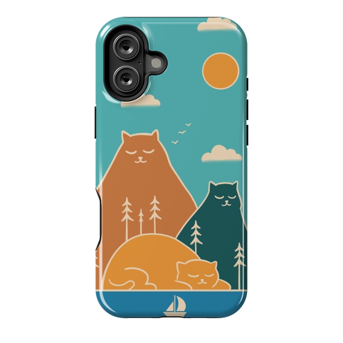 iPhone 16 Plus StrongFit Cats mountains nature by Coffee Man