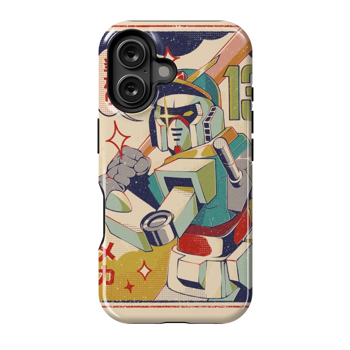 iPhone 16 StrongFit Baseball Mecha by Ilustrata