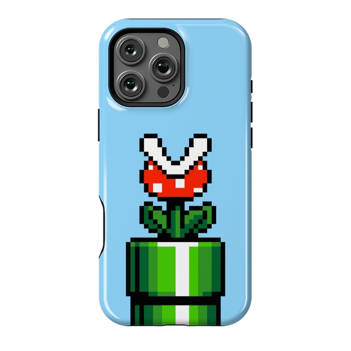 iPhone 16 Pro Max StrongFit Carnivorous Plant Pixel Art by Mitxel Gonzalez