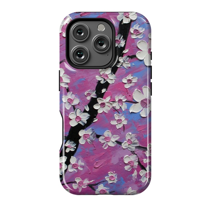 iPhone 16 Pro StrongFit Cherry blossoms oil art original by ArtKingdom7