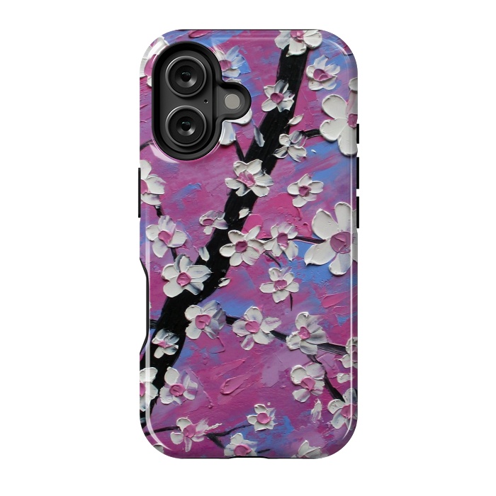 iPhone 16 StrongFit Cherry blossoms oil art original by ArtKingdom7