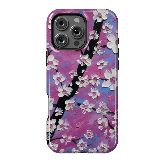 iPhone 16 Pro Max StrongFit Cherry blossoms oil art original by ArtKingdom7