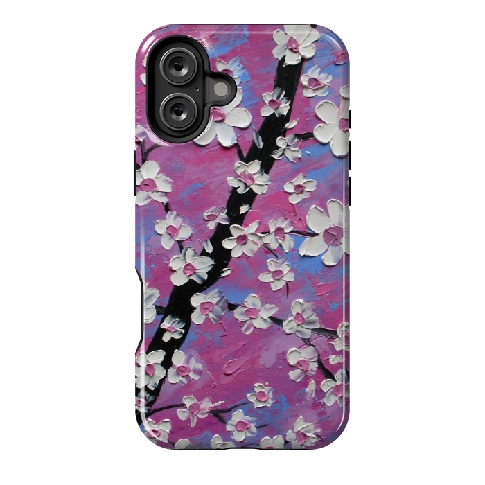 iPhone 16 Plus StrongFit Cherry blossoms oil art original by ArtKingdom7