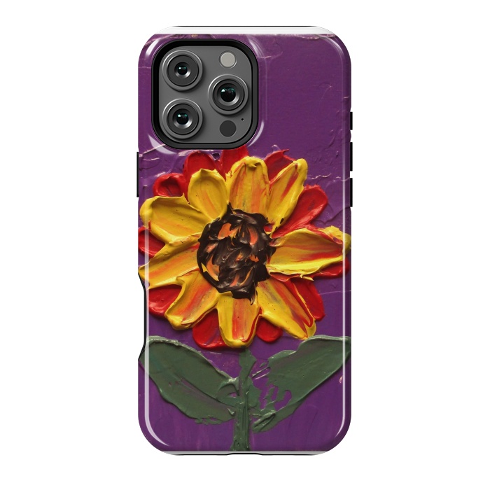 iPhone 16 Pro Max StrongFit Sunflower acrylic painting by ArtKingdom7