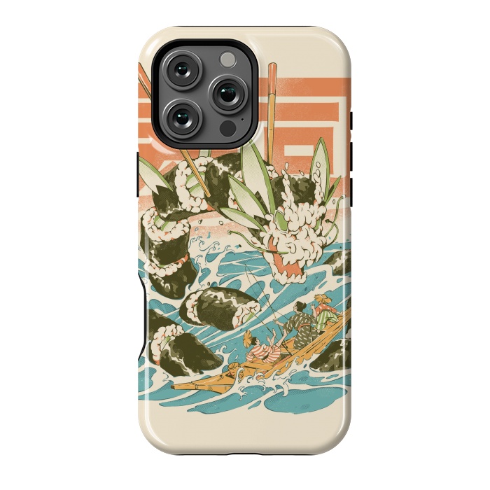 iPhone 16 Pro Max StrongFit Cucumber Sushi Dragon by Ilustrata