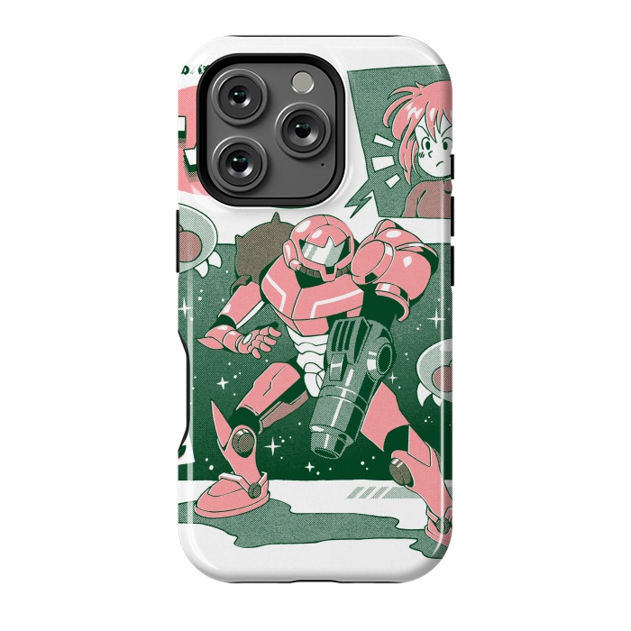 iPhone 16 Pro StrongFit Bounty Hunter From Space - White by Ilustrata