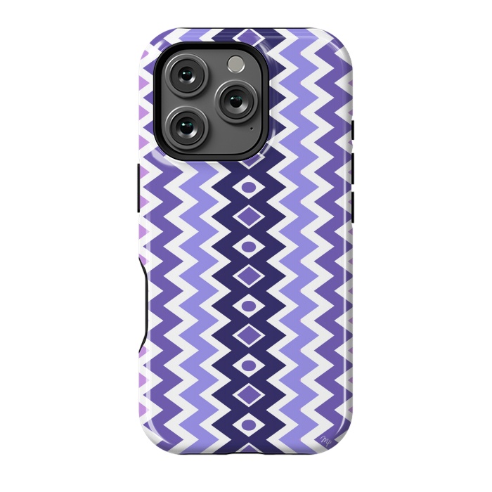 iPhone 16 Pro StrongFit Purple Chevron by Martina