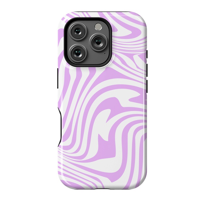 iPhone 16 Pro StrongFit Modern retro lila waves by Martina