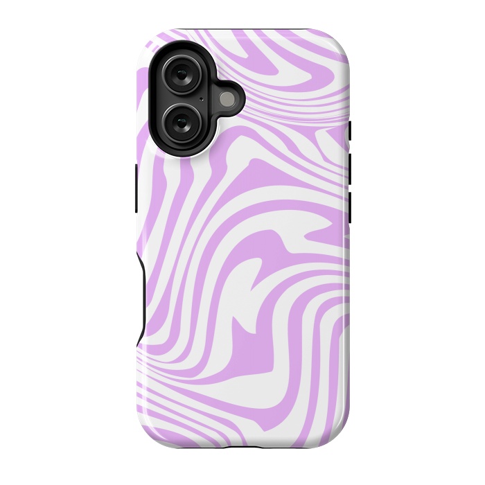 iPhone 16 StrongFit Modern retro lila waves by Martina