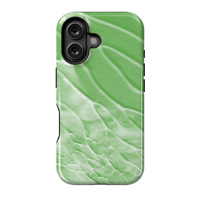 iPhone 16 StrongFit Modern organic green paint by Martina