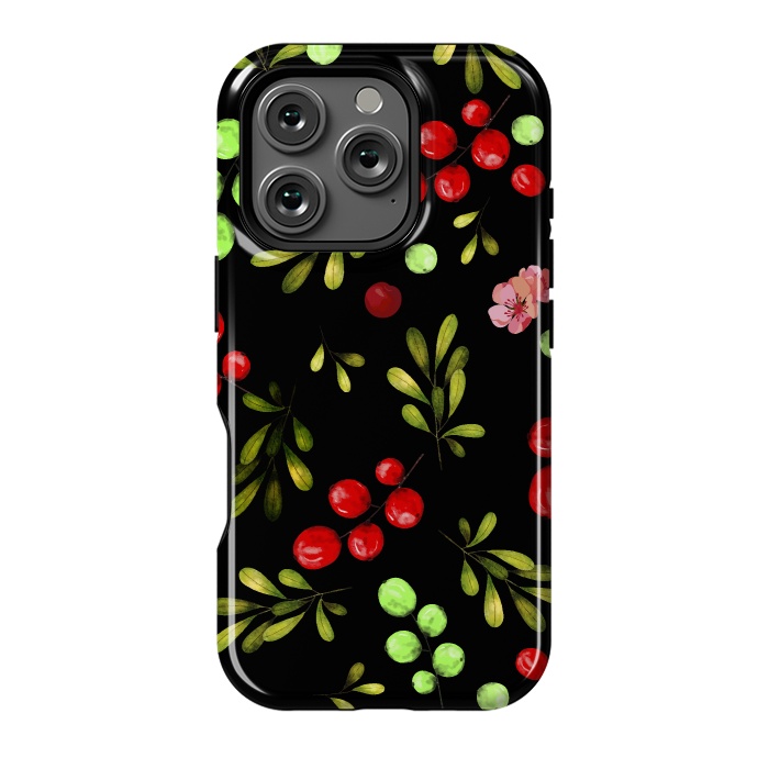 iPhone 16 Pro StrongFit Berries Pattern by Bledi