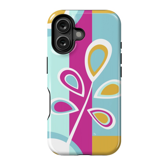 iPhone 16 StrongFit Cool retro flower by Martina