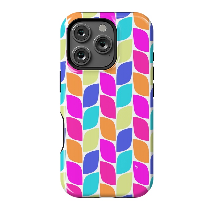 iPhone 16 Pro StrongFit Funky neon leaves by Martina